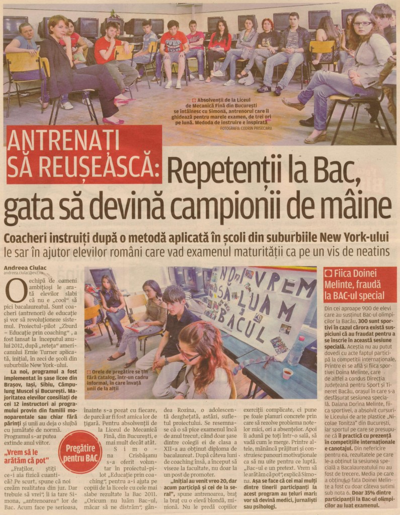 Antrenați să reușească, EVZ, 4 iunie 2012 Antrenați să reușească, EVZ, 4 iunie 2012